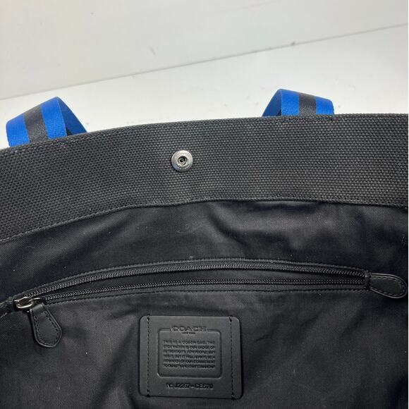 Coach Black Canvas 38 Ski X-Large Tote EUC $328 - Picture 9 of 10
